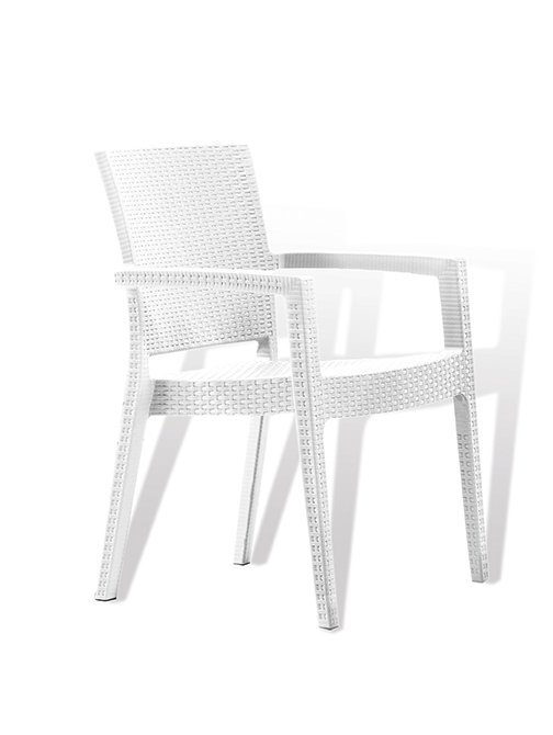 MD S364/C Rattan Armchair (White)