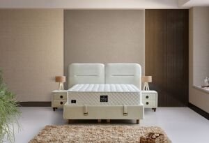 Parma 140x200 Çift Kişilik Yatak, Baza, Başlık Seti CP1011