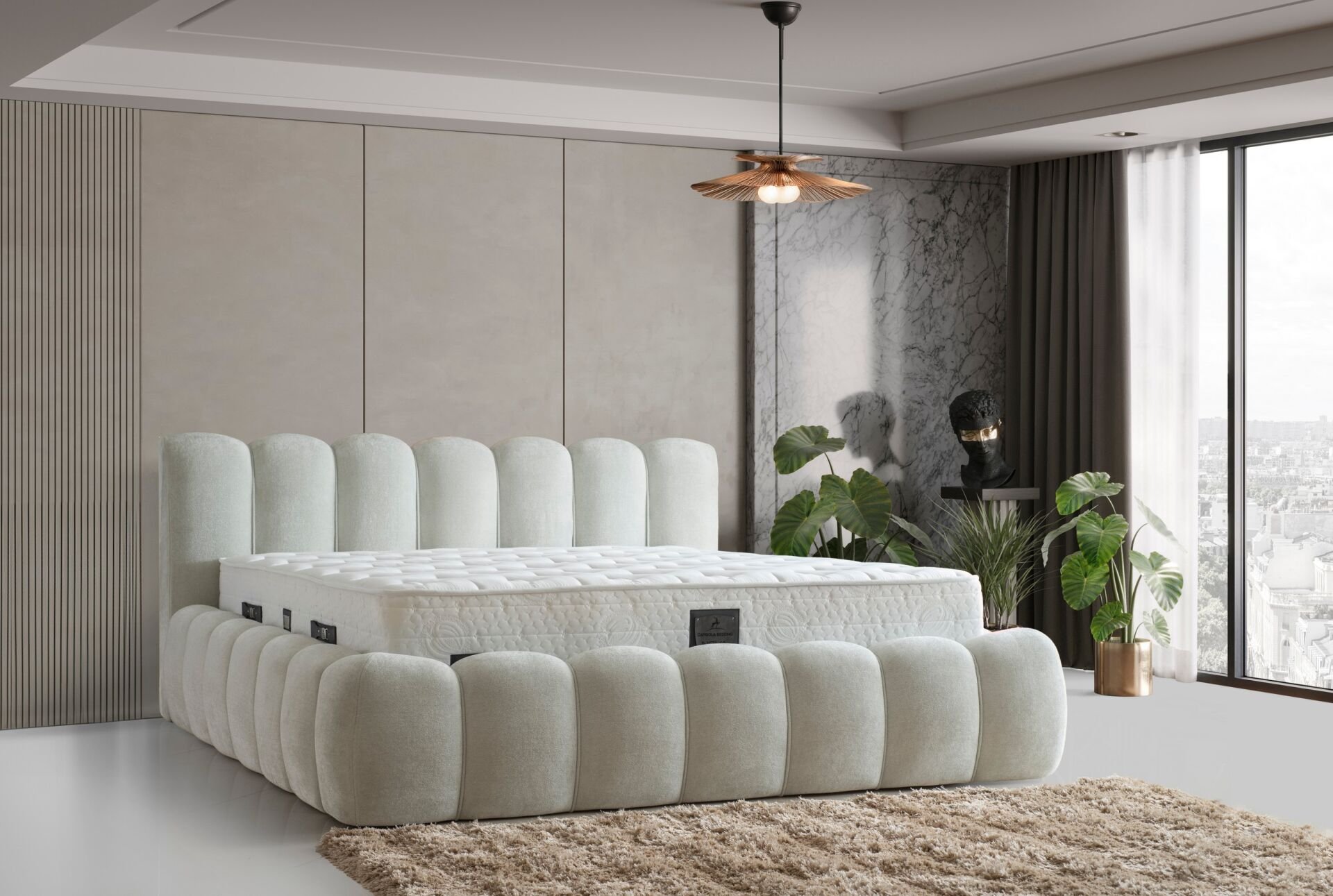 Best Sandıksız 150x200 Çift Kişilik Yatak, Baza, Başlık Seti CP1001