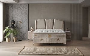 Trend 150x200 Çift Kişilik Yatak, Baza, Başlık Seti