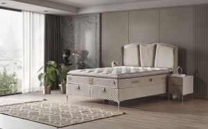 Trend 160x200 Çift Kişilik Yatak, Baza, Başlık Seti