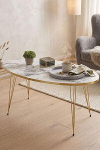 Orta Sehpa Elips Gold Efes Tel