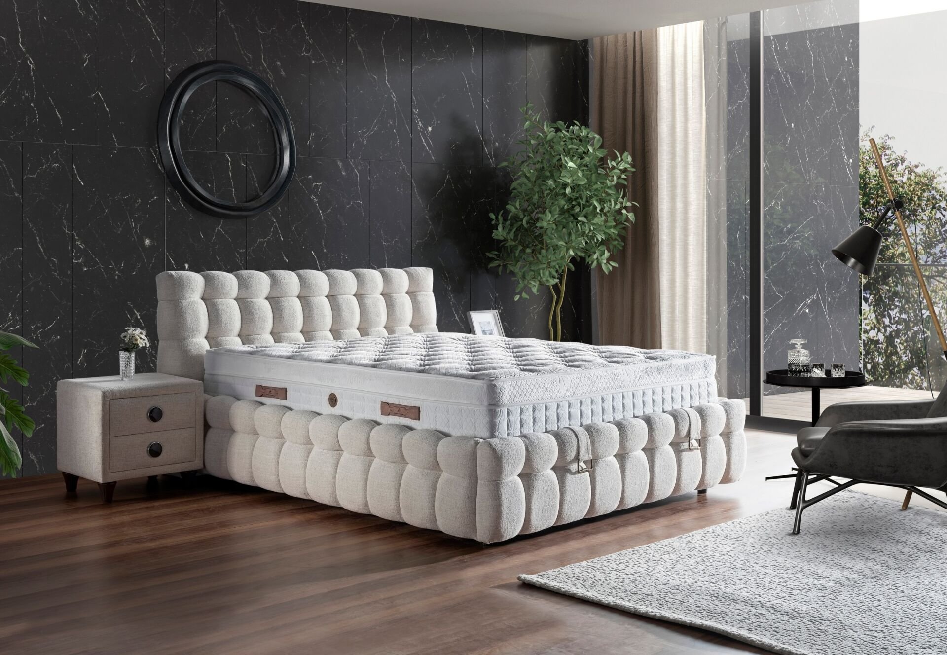 Form Sleep 140x200 Çift Kişilik Yatak, Baza, Başlık Seti CP1003