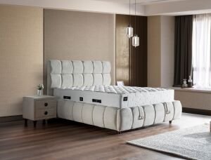 Art Bed 140x190 Çift Kişilik Yatak, Baza, Başlık Seti CP1004
