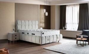 Art Bed 140x190 Çift Kişilik Yatak, Baza, Başlık Seti CP1004