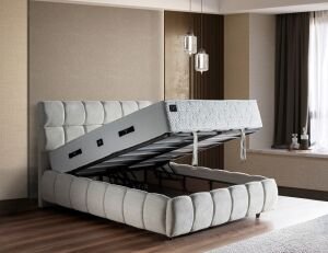 Art Bed 200x200 Çift Kişilik Yatak, Baza, Başlık Seti CP1004
