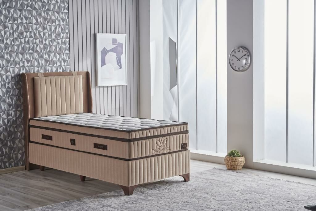 Therapy XL Mink 120x200 Single Mattress, Divan Base, Headboard Set CB2024