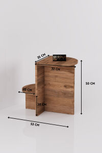 MD Setro Yan Sehpa Suntalam Kahverengi 53x35 cm