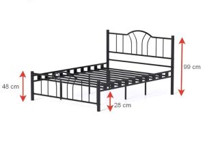 Bella Metal Karyola 100x200 ARM140 Siyah