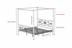 Stella Sultan Metal Karyola 160x200 ARM178