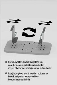 MD Koltuk Yanı Tepsi Sehpa Siyah 2'li