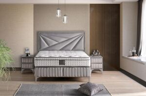 Prizma 150x200 Çift Kişilik Yatak, Baza, Başlık Seti MYB1320A