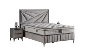 Prizma 160x200 Çift Kişilik Yatak, Baza, Başlık Seti MYB1320A