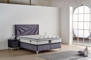 Prizma 160x200 Çift Kişilik Yatak, Baza, Başlık Seti MYB1320B