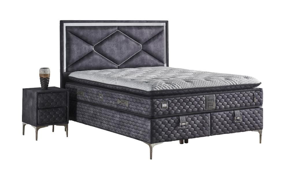 Helen 150x200 Çift Kişilik Yatak, Baza, Başlık Seti MYB1321A