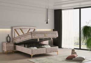Niobe 160x200 Çift Kişilik Yatak, Baza, Başlık Seti MYB1322A