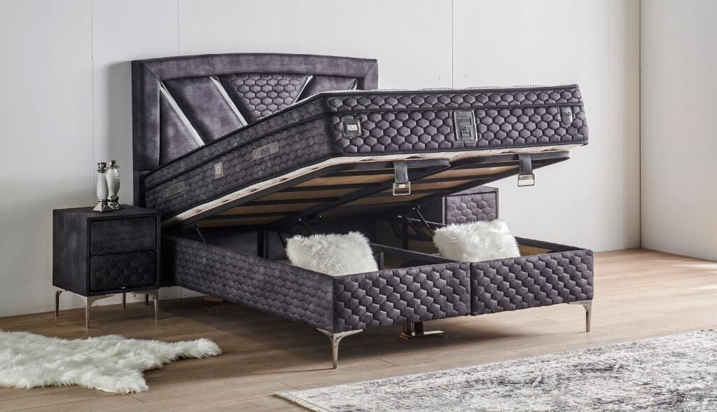 Niobe 150x200 Double Mattress, Divan Base, Headboard Set MYB1322B