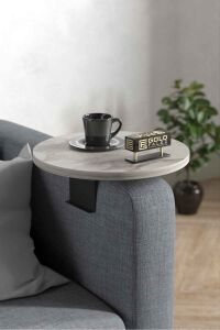MD Efes Koltuk Yanı Tepsi Sehpa Beyaz 2'li