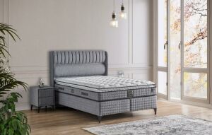 Victoria 160x200 Çift Kişilik Yatak, Baza, Başlık Seti MYB1323