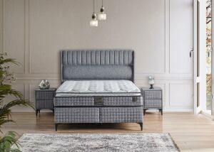 Victoria 160x200 Çift Kişilik Yatak, Baza, Başlık Seti MYB1323