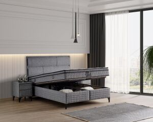 Ares 150x200 Çift Kişilik Yatak, Baza, Başlık Seti MYB1324