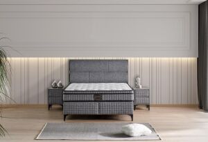 Ares 150x200 Çift Kişilik Yatak, Baza, Başlık Seti MYB1324