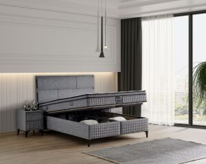 Ares 160x200 Çift Kişilik Yatak, Baza, Başlık Seti MYB1324