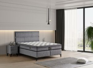 Ares 160x200 Çift Kişilik Yatak, Baza, Başlık Seti MYB1324