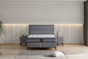 Ares 160x200 Çift Kişilik Yatak, Baza, Başlık Seti MYB1324
