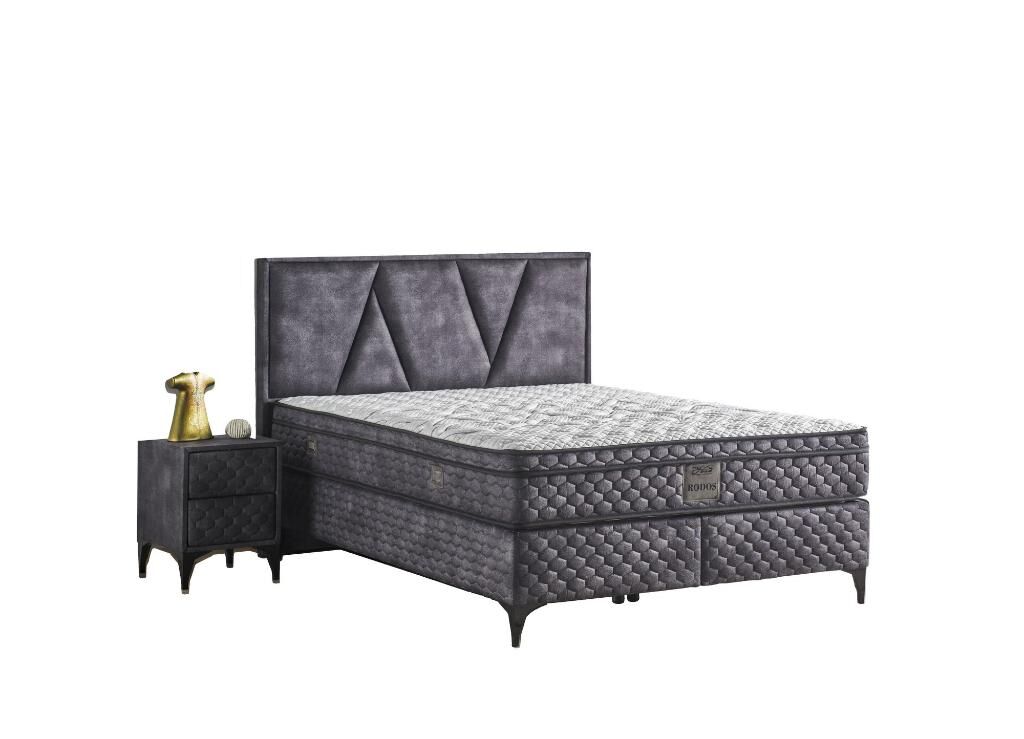 Rodos 150x200 Çift Kişilik Yatak, Baza, Başlık Seti MYB1325B
