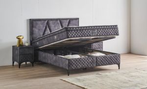 Rodos 150x200 Çift Kişilik Yatak, Baza, Başlık Seti MYB1325B