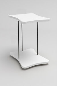 MD Hnd Tekerlekli Yan Sehpa Beyaz