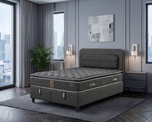 Rio 160x200 Çift Kişilik Yatak, Baza, Başlık Seti EY3018