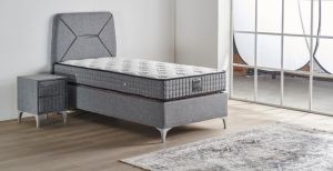 Lotus 120x200 Tek Kişilik Yatak, Baza, Başlık Seti MYB1326