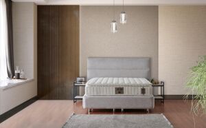 Hilton 140x200 Çift Kişilik Yatak, Baza, Başlık Seti MBL1005