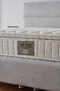 Hilton 160x200 Çift Kişilik Yatak, Baza, Başlık Seti MBL1005