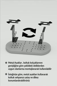 MD Ayarlanabilir Yan Sehpa Efes Beyaz