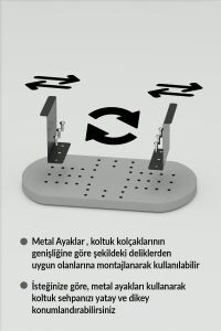 MD Ayarlanabilir Yan Sehpa Krem Bej