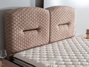 Lotus 140x200 Çift Kişilik Yatak, Baza, Başlık Seti MBL1006