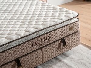 Lotus 200x200 Çift Kişilik Yatak, Baza, Başlık Seti MBL1006
