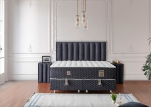 Natura 150x200 Çift Kişilik Yatak, Baza, Başlık Seti MBL1007