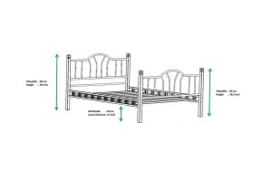 Pasifik Metal Karyola 90x190 ARM073