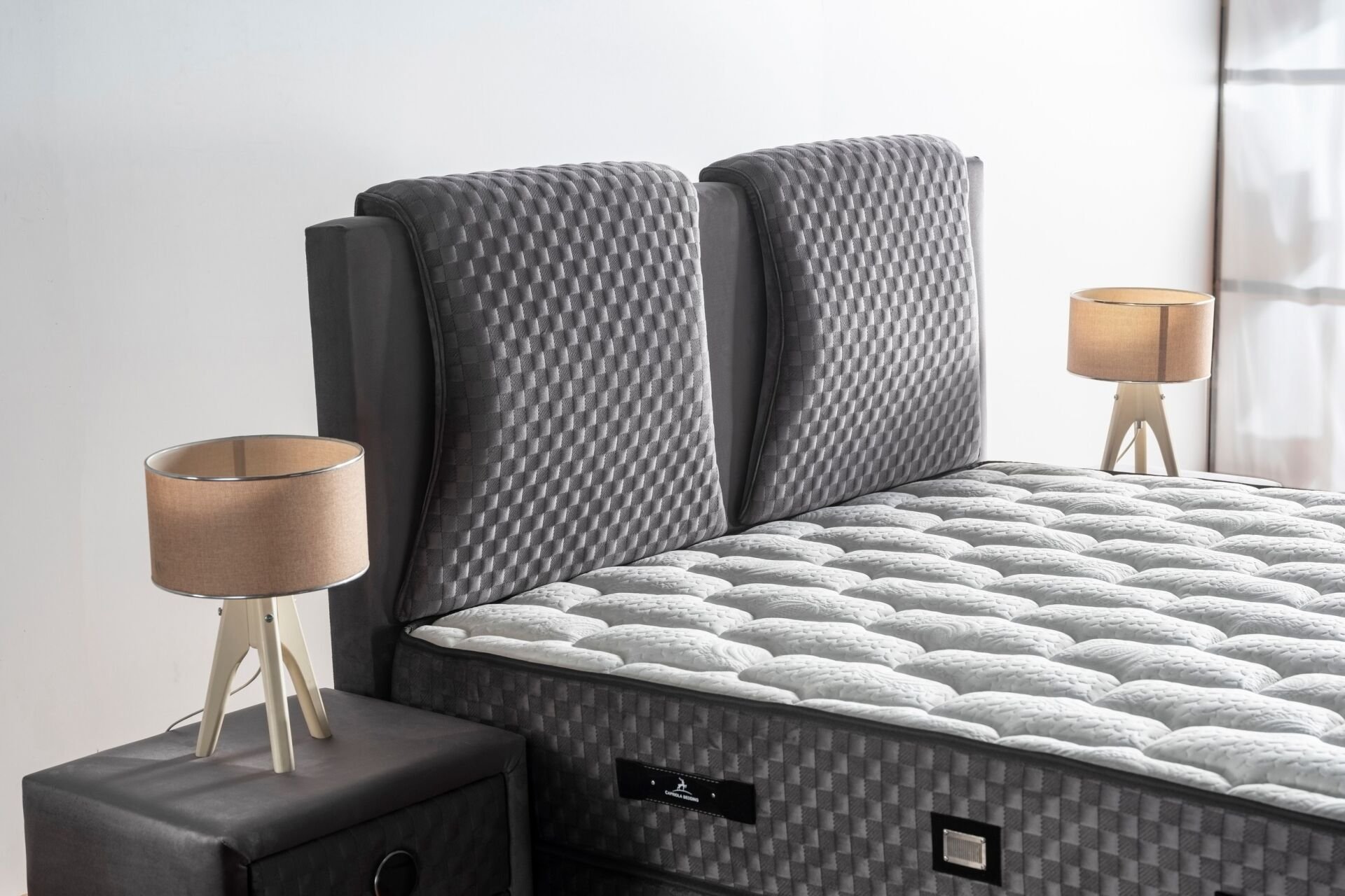 Grey Sleep 120 cm Tek Kişilik Baza Başlığı CP1328