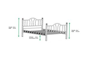 Pasifik Metal Karyola 90x200 ARM074