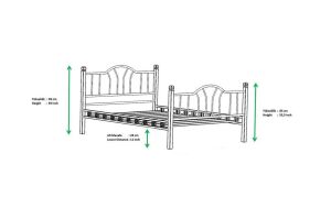 Pasifik Metal Karyola 180x200 ARM079