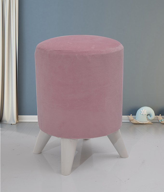 MD Luxury Round Pink Pouf U733