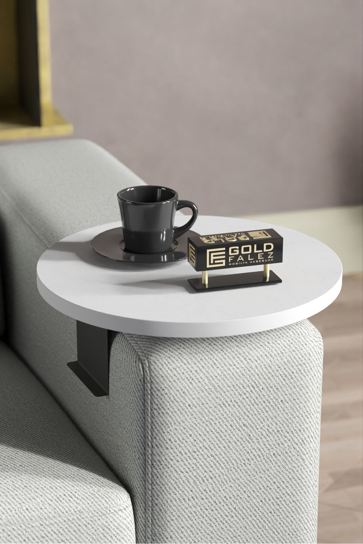 MD Adjustable Sofa Table White