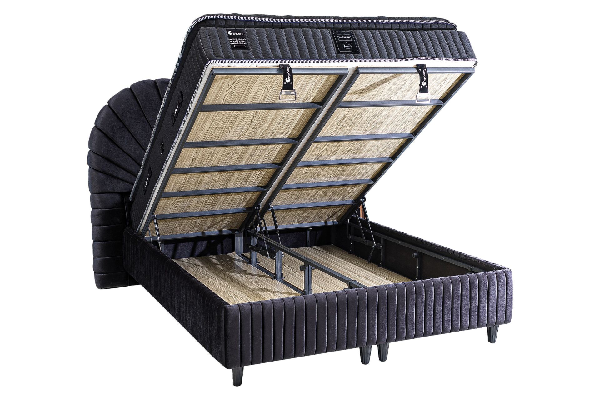 Madalyon 150x200 Çift Kişilik Baza, Başlık Seti PV1313