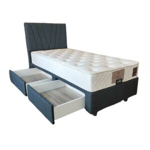 Alaçatı Çekmeceli 80x180 Tek Kişilik Yatak, Baza, Başlık Seti PV301