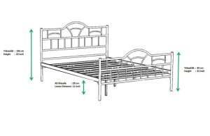 Bodrum Metal Karyola 150x200 ARM097